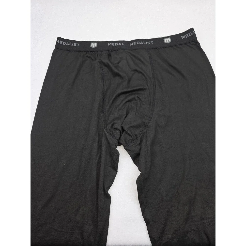 Medalist Men's Athletic Long Underwear Set Size XL Black 3908